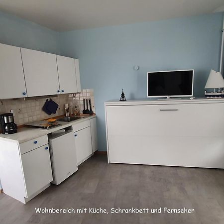 Apartment 103 im Haus Seehütte direkt am Strand in Cuxhaven Duhnen mit Seesicht in der Ferne Exterior foto